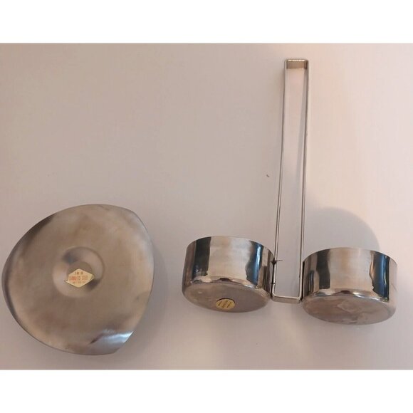 Vintage Stainless Steel 18/8 Taper /Thin Candle Holder & Oil Vinager Holder Lot - Picture 8 of 13